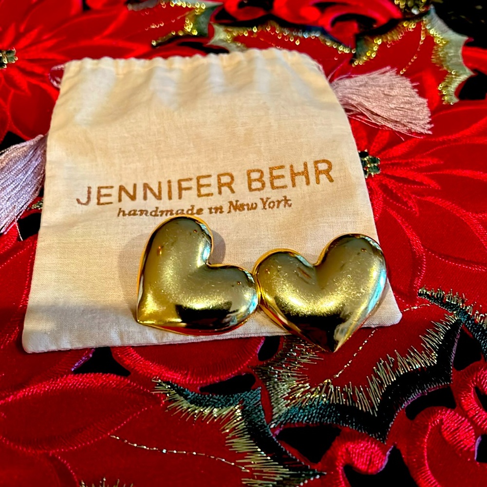 Earrings, 18k gold plated brass. Hand made in NYC.